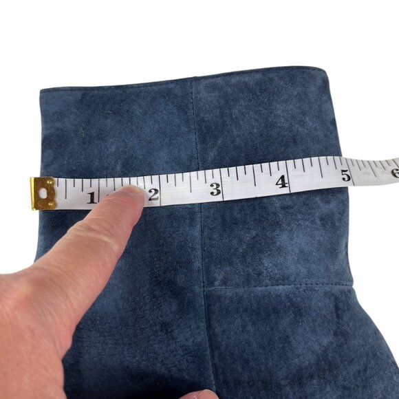 Vintage Chadwick's Blue Suede Leather Upper Ankle Booties Size 8.5 M - Picture 15 of 16